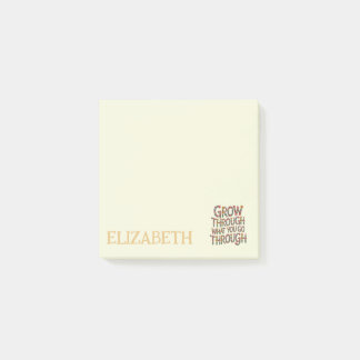 Pastel Floral Growth Mindset Teacher Student  Post-it Notes