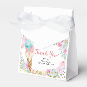 Pastel Floral Ice cream Party  Favour Box
