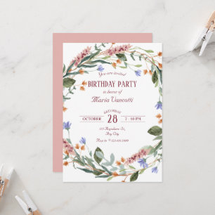 Pastel floral invitation