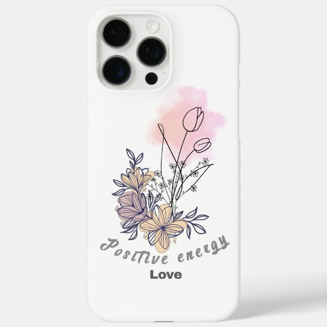 Pastel Floral iPhone 16 Case – Aesthetic Soft Matt (Back)
