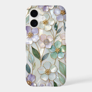Pastel Floral iPhone Case Stained Glass Elegant