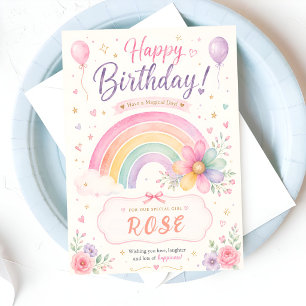 Pastel Floral Magical Birthday Card