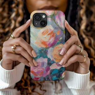 Pastel Floral Modern Impressionist Painting  iPhone 15 Case