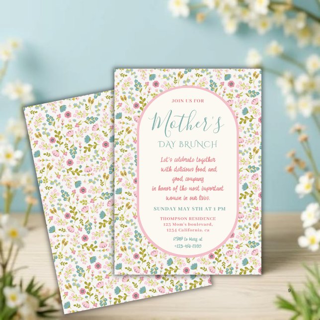 Pastel Floral Mother’s Day Brunch Invitation (Creator Uploaded)