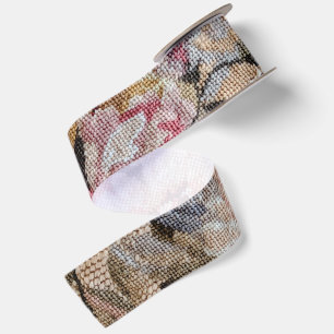Pastel Floral Needlepoint Photography Satin Ribbon