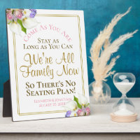 Pastel Floral No Seating Plan Wedding Sign