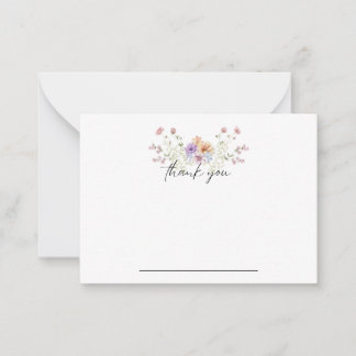 Pastel Floral Notecard Thank you