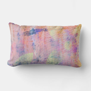 Pastel Floral Painters Delight Lumbar Cushion