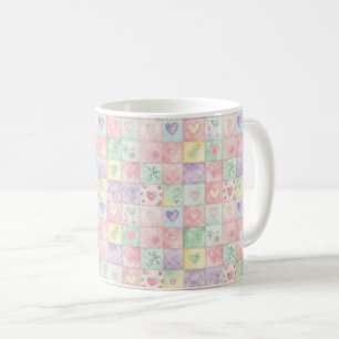Pastel Floral Patchwork Picnic Pattern (3) Coffee Mug