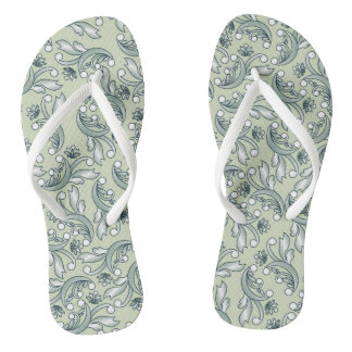 Pastel floral pattern design thongs