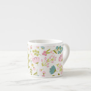 Pastel Floral Pattern Espresso Cup