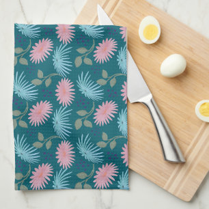 Pastel Floral Pattern Tea Towel