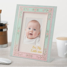 Pastel Floral Pink Mint Picture Frame