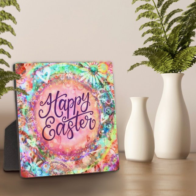 Pastel Floral Pretty Happy Easter Inspirivity Plaque (Creator Uploaded)
