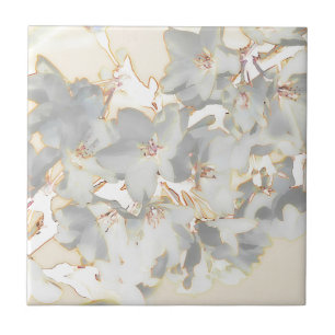 Pastel Floral Print Tile