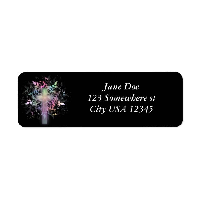 Pastel Floral Return Address Label (Front)