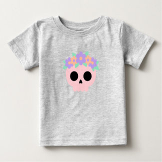 Pastel Floral Skull Flower Crown T-Shirt