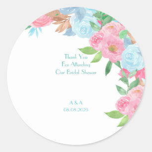 PASTEL FLORAL SPRING SUMMER  CLASSIC ROUND STICKER