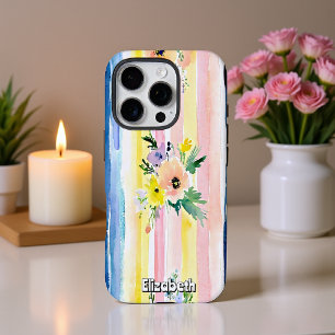Pastel Floral Swirls iPhone 16 Pro Case