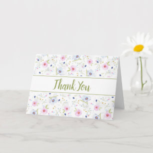 Pastel Floral Thank You Card