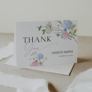 Pastel Floral Thank You Card