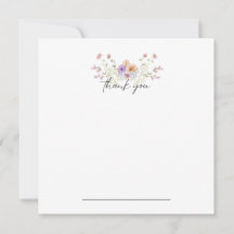 Pastel Floral Thank You Notecard