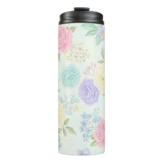 Pastel Floral Thermal Tumbler