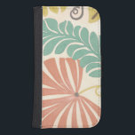 Pastel Floral Vines and Leaves on Cream Background Samsung S4 Wallet Case<br><div class="desc">Floral vines and leaves in pastel colours are the subjects of this piece by Erica J. Vess. The mixture of pastels on the cream background helps the painting stand out without overwhelming the senses. Put this tropical print in your home today!</div>