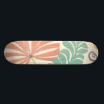 Pastel Floral Vines and Leaves on Cream Background Skateboard<br><div class="desc">Floral vines and leaves in pastel colours are the subjects of this piece by Erica J. Vess. The mixture of pastels on the cream background helps the painting stand out without overwhelming the senses. Put this tropical print in your home today!</div>