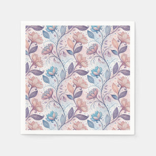 Pastel Floral Watercolor Abstract Painting Pattern Napkin