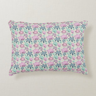 Pastel Floral watercolor Pattern  Decorative Cushion