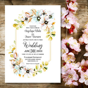 Pastel Floral Wedding Invitation