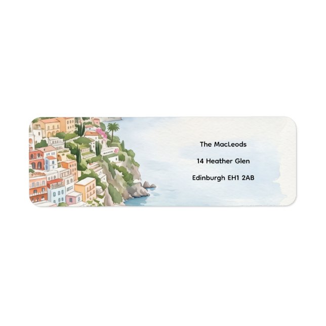 Pastel Floral Wedding Return Address Label (Front)