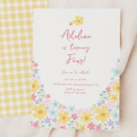 Pastel Floral Wildflowers Kids Birthday