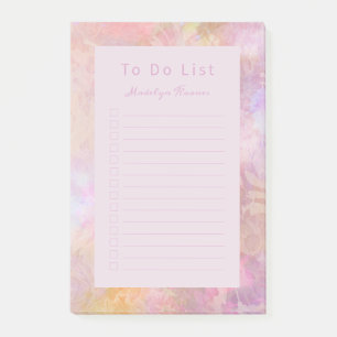 Pastel Florals Chic Script Personalised Post-it Notes