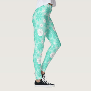 Pastel Florals Pattern MINT Leggings