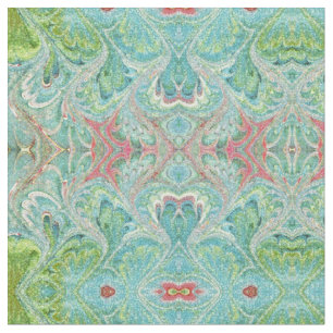 Pastel Florentine Marbling Abstract Fabric