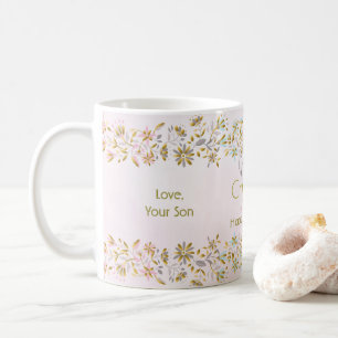 Pastel Flower Christmas Coffee Mug
