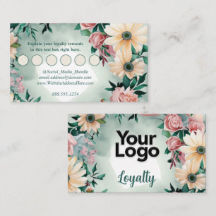 Pastel Flower Elegance Sage Green Floral Pink Rose Enclosure Card