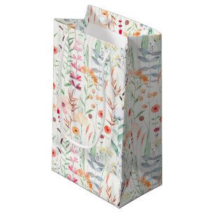 Pastel Flower Garden Pattern Small Gift Bag