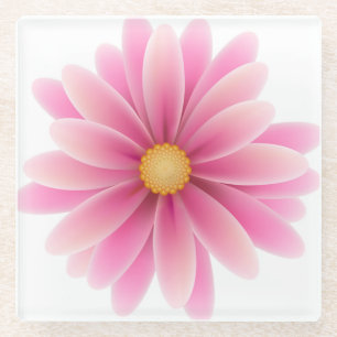Pastel Flower Glass Coaster