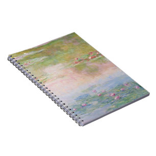 Pastel flower lily pad pond painting  notebook