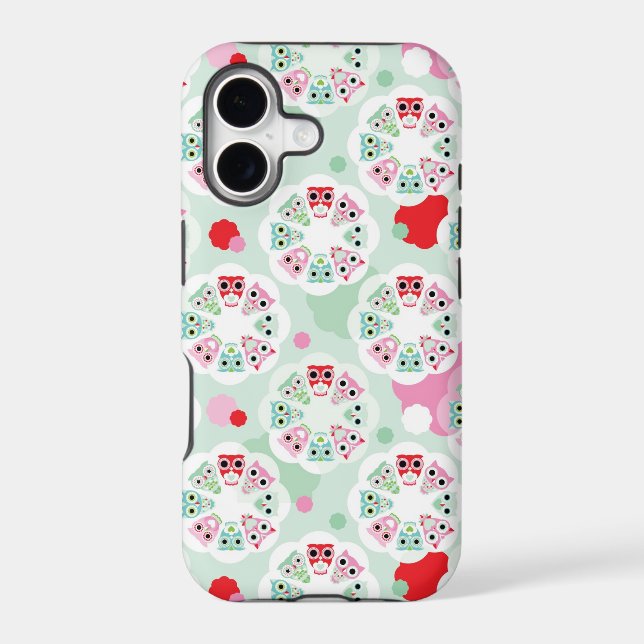 pastel flower owl background pattern (Back)
