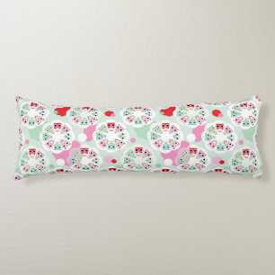 pastel flower owl background pattern body cushion