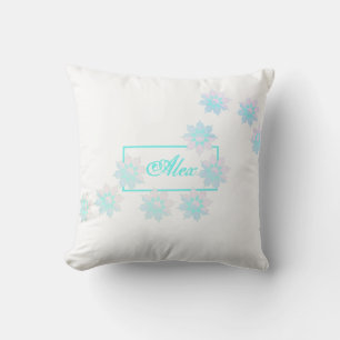 Pastel Flower Petals Alex Cushion Throw Pillow