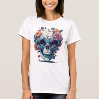 Pastel Flower Skull T-Shirt