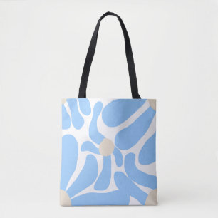 Pastel flower theme tote bag