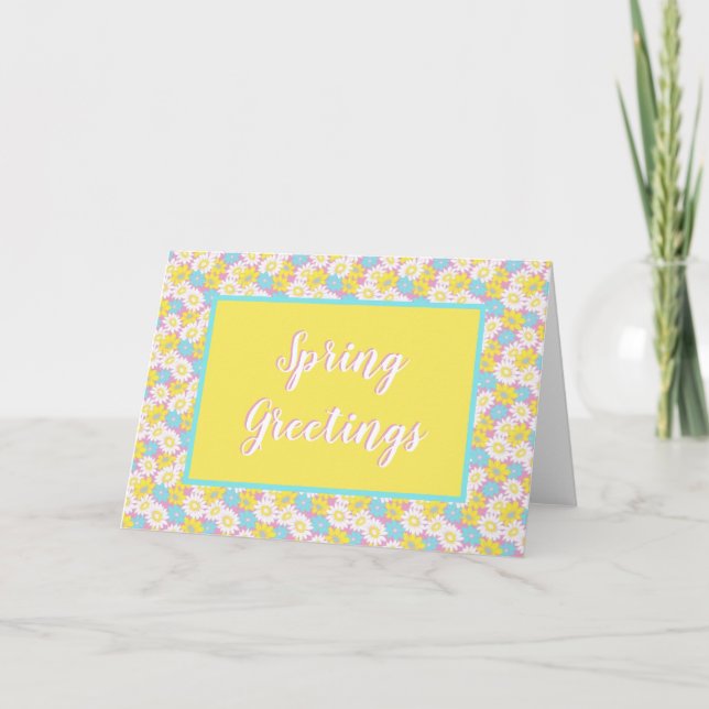 Pastel flowers card (Front)