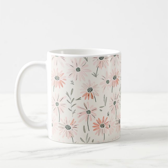 Pastel Flowers Coffee Mug (Left)