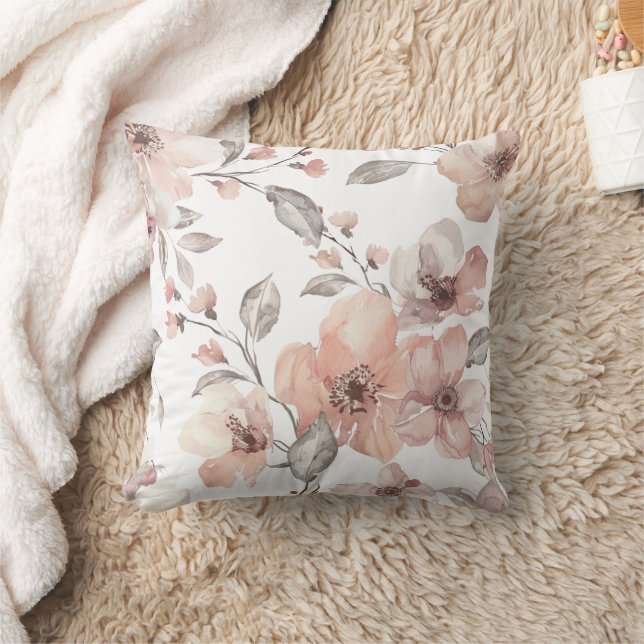 Pastel Flowers Cushion (Blanket)